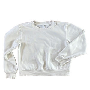 Fabletics White Sweatshirt Size Small Crew Neck White